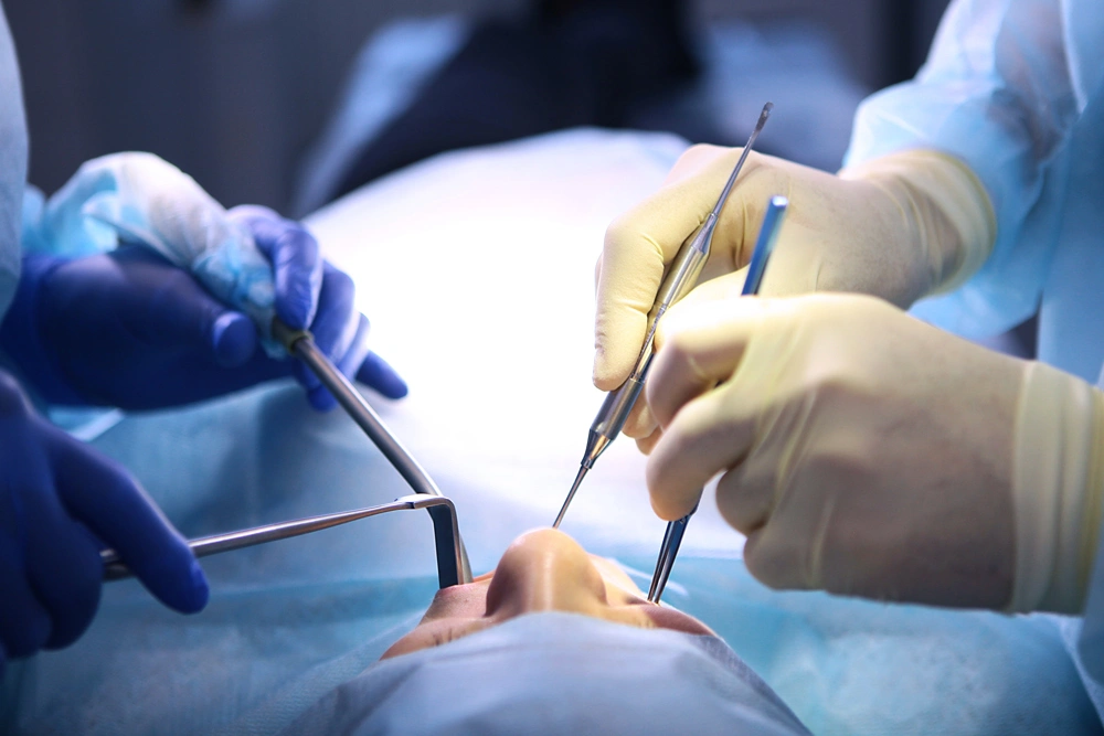 Surgery in a dental clinic