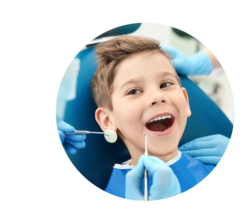 Child at a dentist's office